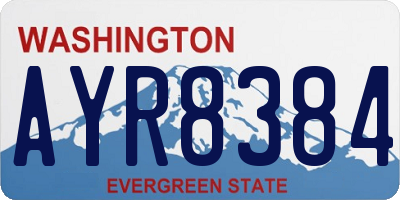 WA license plate AYR8384