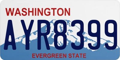 WA license plate AYR8399