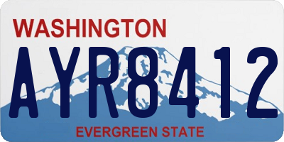 WA license plate AYR8412