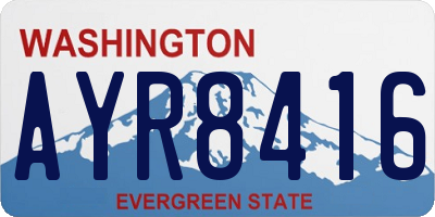 WA license plate AYR8416