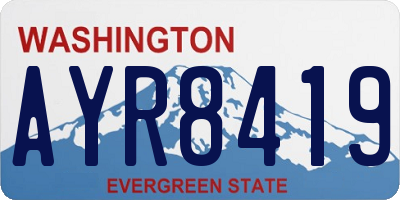 WA license plate AYR8419