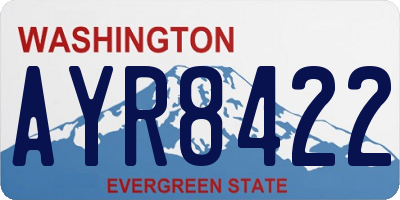 WA license plate AYR8422