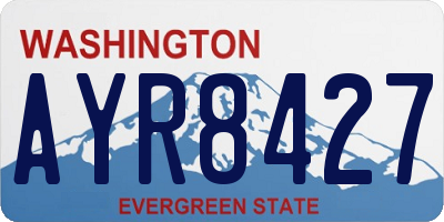 WA license plate AYR8427