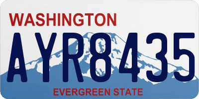 WA license plate AYR8435