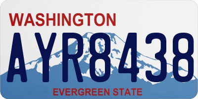 WA license plate AYR8438