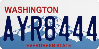 WA license plate AYR8444