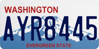 WA license plate AYR8445