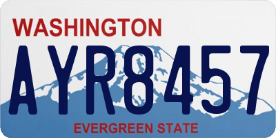 WA license plate AYR8457