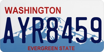 WA license plate AYR8459