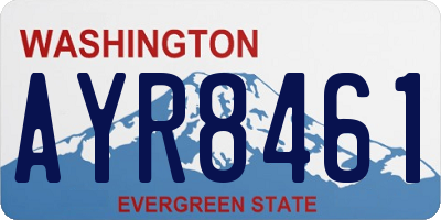 WA license plate AYR8461