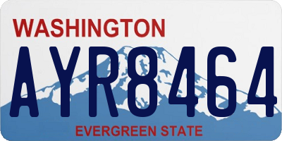 WA license plate AYR8464