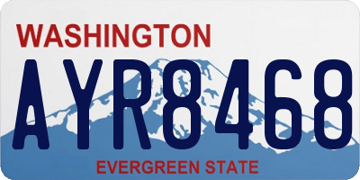 WA license plate AYR8468