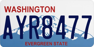 WA license plate AYR8477