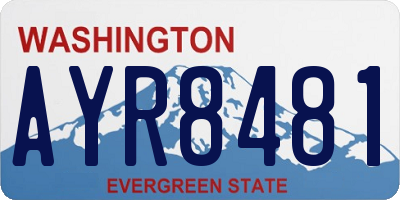 WA license plate AYR8481