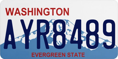 WA license plate AYR8489