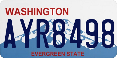 WA license plate AYR8498