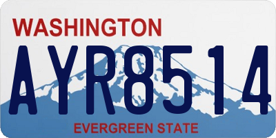WA license plate AYR8514