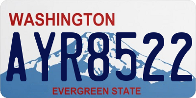 WA license plate AYR8522