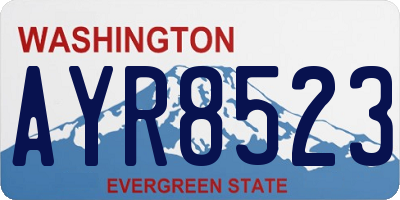 WA license plate AYR8523