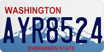 WA license plate AYR8524