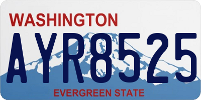 WA license plate AYR8525