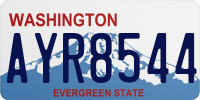 WA license plate AYR8544