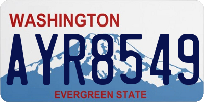 WA license plate AYR8549