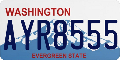 WA license plate AYR8555
