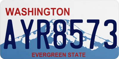 WA license plate AYR8573