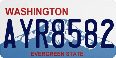 WA license plate AYR8582