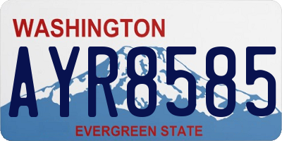WA license plate AYR8585