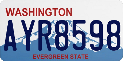 WA license plate AYR8598