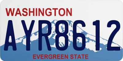 WA license plate AYR8612