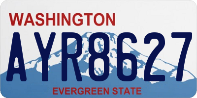 WA license plate AYR8627