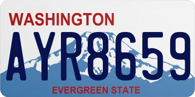 WA license plate AYR8659