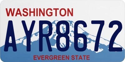 WA license plate AYR8672