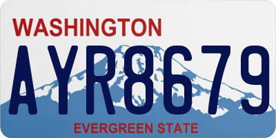 WA license plate AYR8679