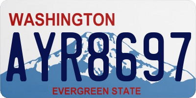 WA license plate AYR8697