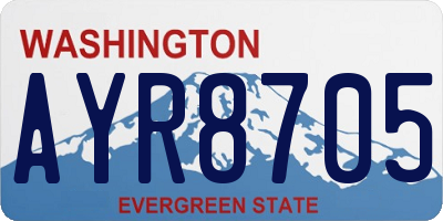 WA license plate AYR8705