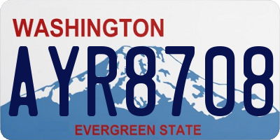 WA license plate AYR8708