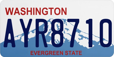 WA license plate AYR8710