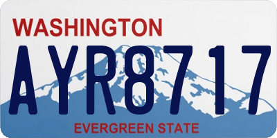 WA license plate AYR8717