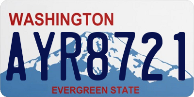 WA license plate AYR8721