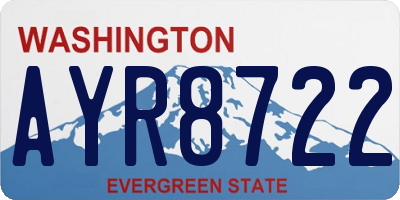 WA license plate AYR8722