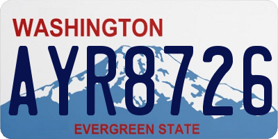 WA license plate AYR8726