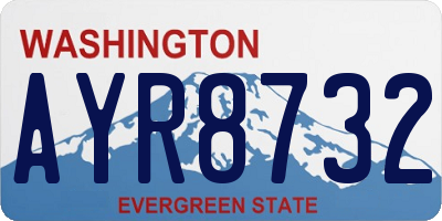 WA license plate AYR8732