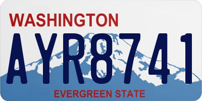 WA license plate AYR8741