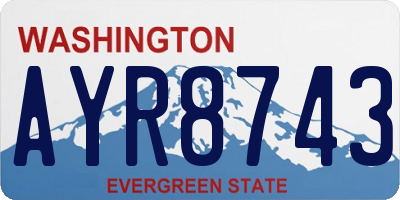 WA license plate AYR8743