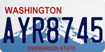 WA license plate AYR8745