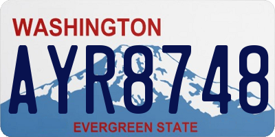 WA license plate AYR8748